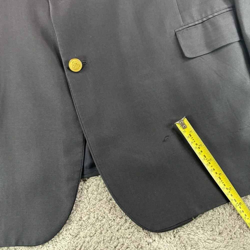 Brooks Brothers Mens 51L Navy Wool Blazer Loro Piana Super 120s USA Gold Button